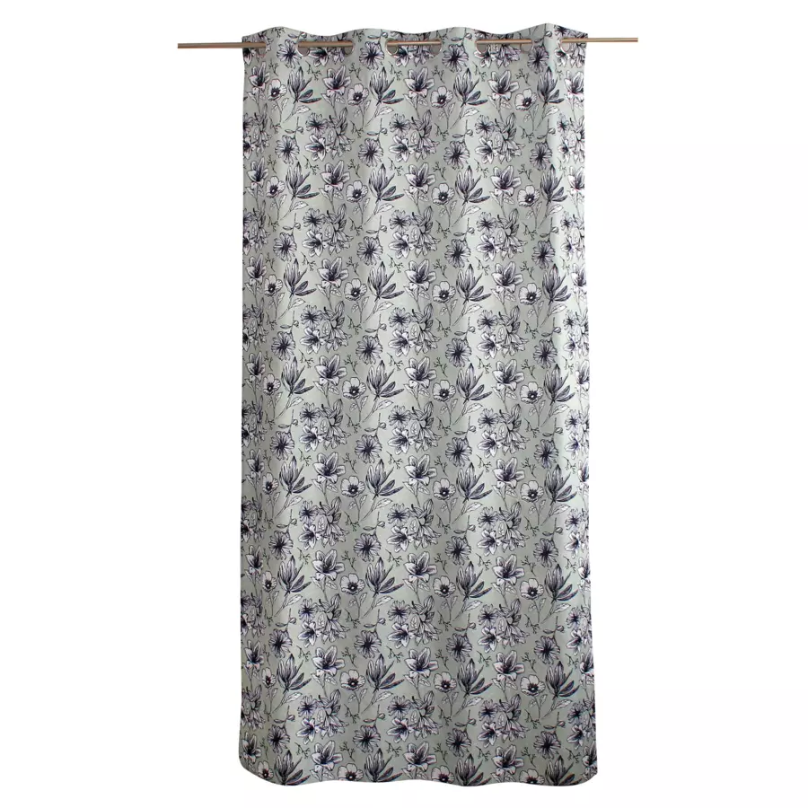 Rideau (135 x 240 cm) Lily Blanc et vert sauge 4
