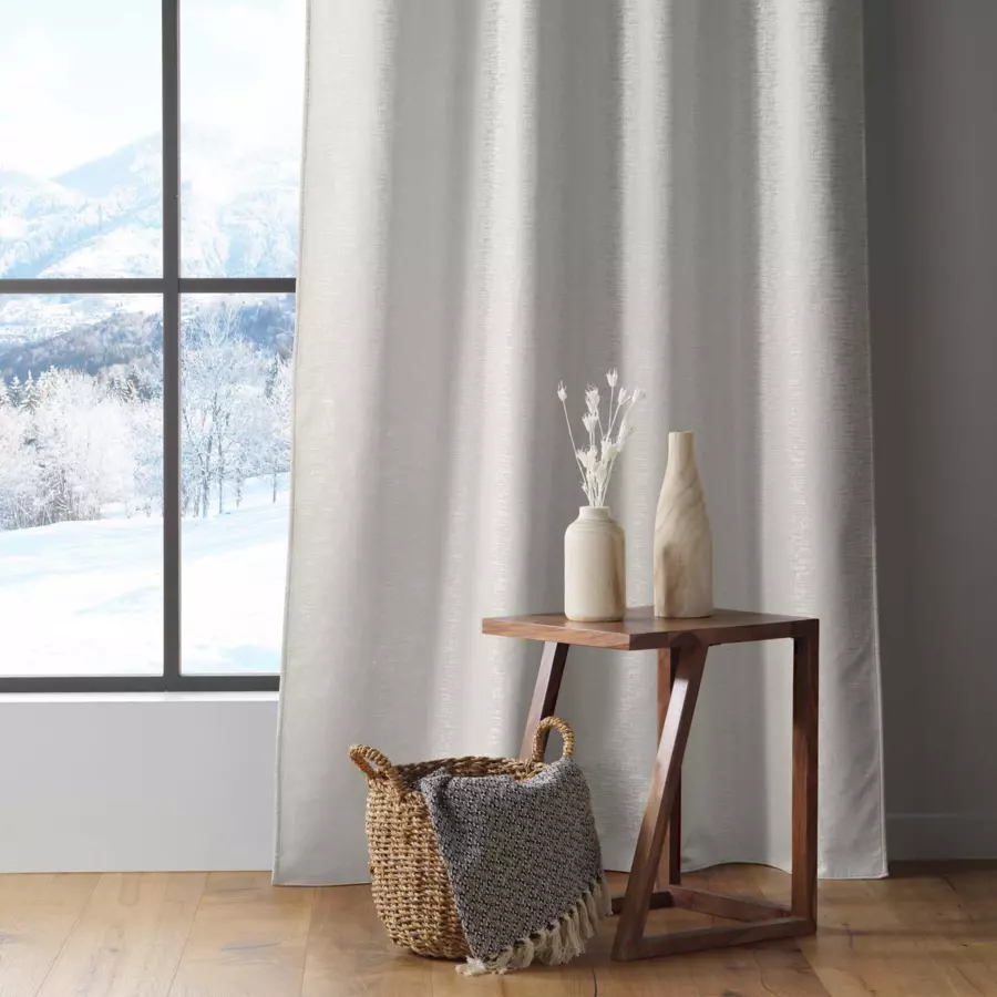 Rideau thermique isolant (140 x 260 cm) Polarine Ecru