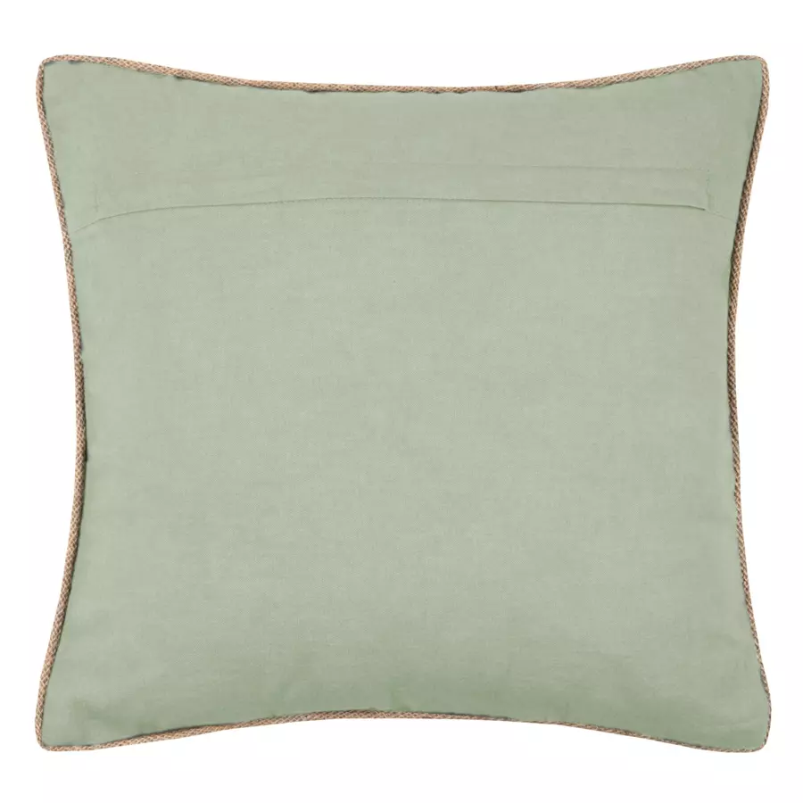 Coussin carré coton recyclé (40 cm) Asana Vert sauge 4