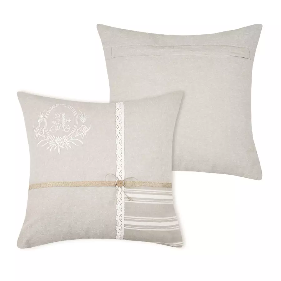 Coussin carré (40 cm) Adelaïde Beige 4