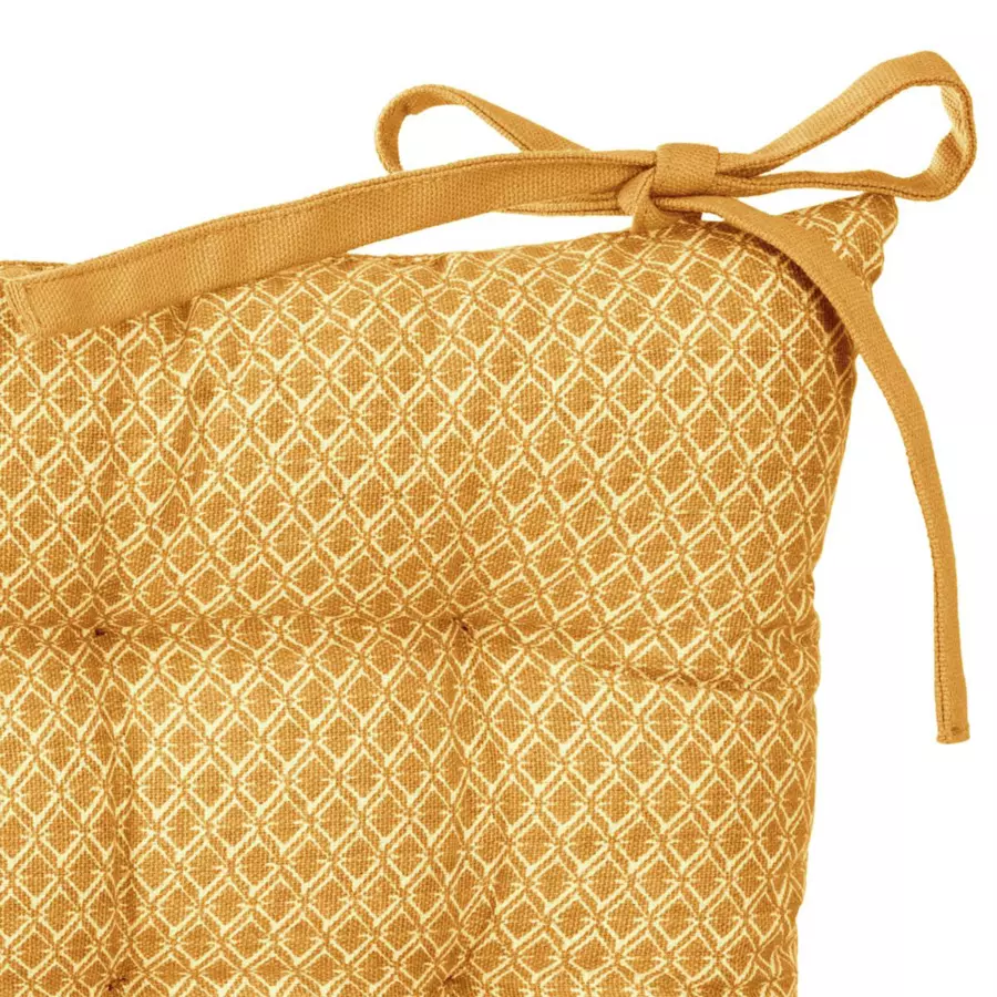 Coussin de chaise carré Otto Jaune ocre 5