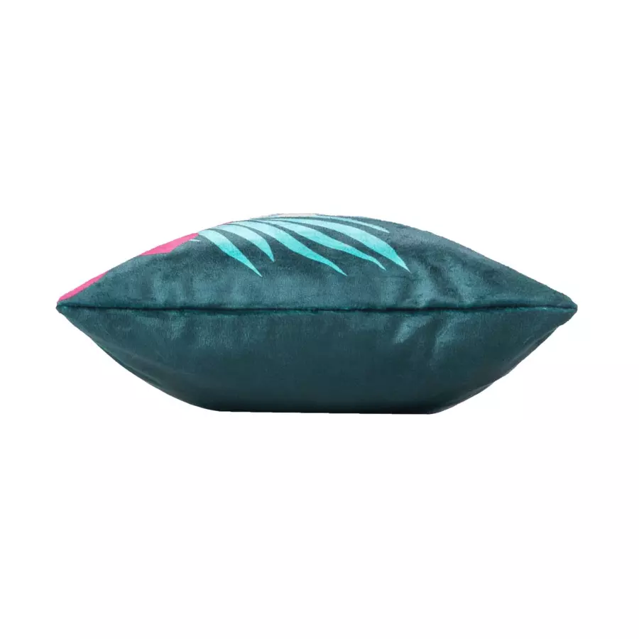 Coussin rectangulaire velours (50 cm) Winteria Bleu canard