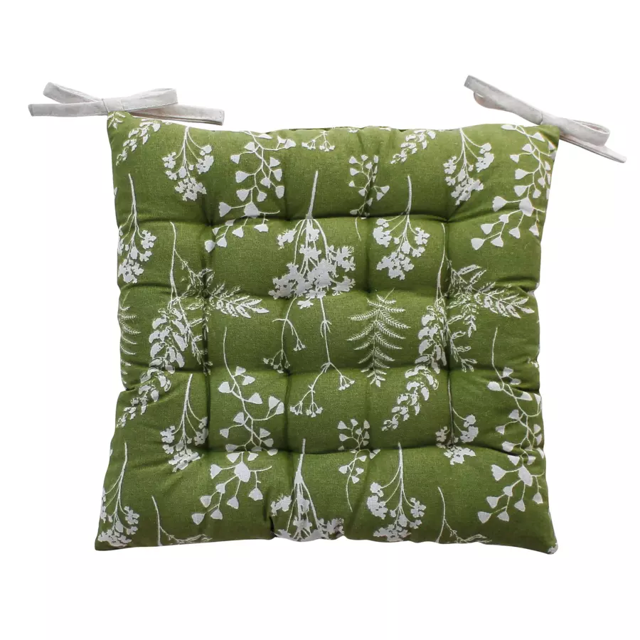 Coussin de chaise carré Herbier Vert olive 5