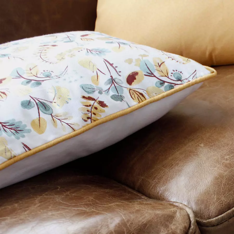 Coussin carré coton (40 cm) Ashley Blanc 4