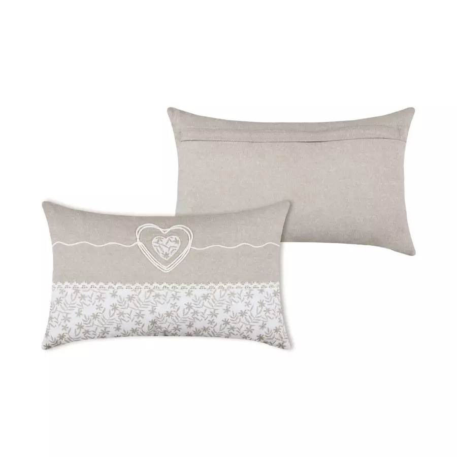 Cojín rectangular en algodón (50 cm) Sophie Beige 4
