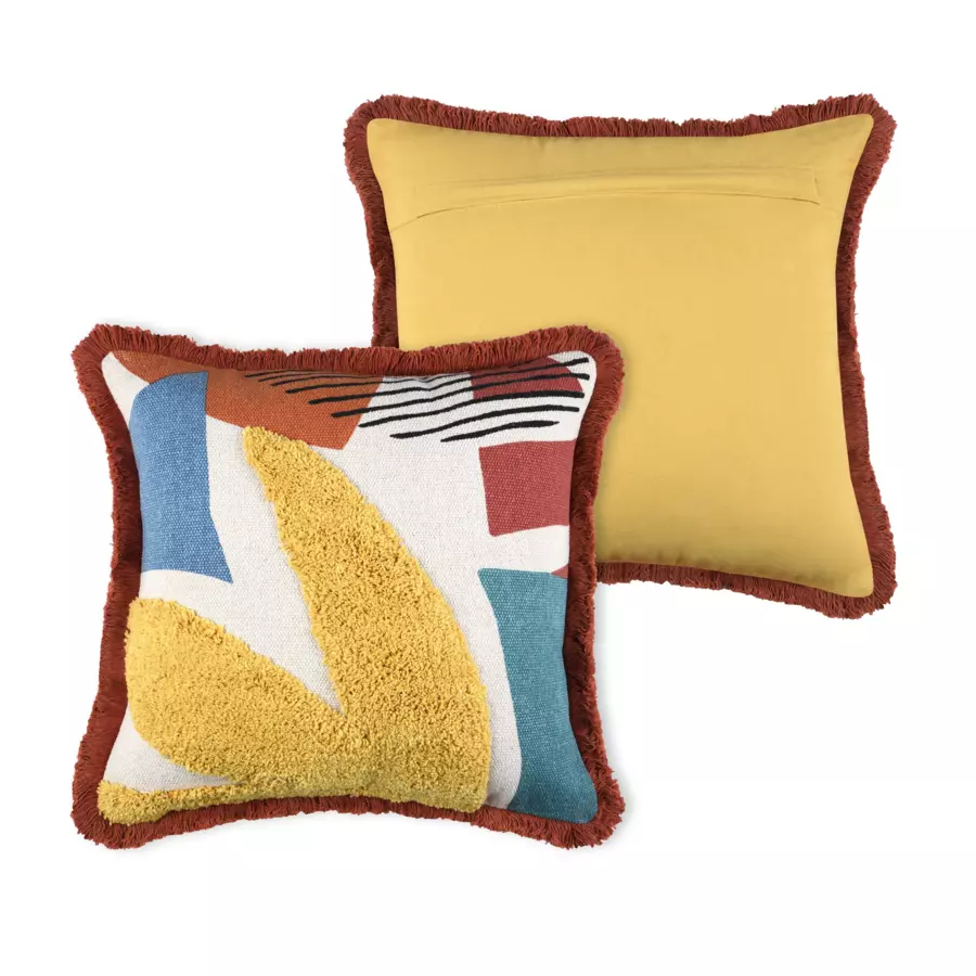 Coussin carré coton (40 cm) Varisco Jaune 4