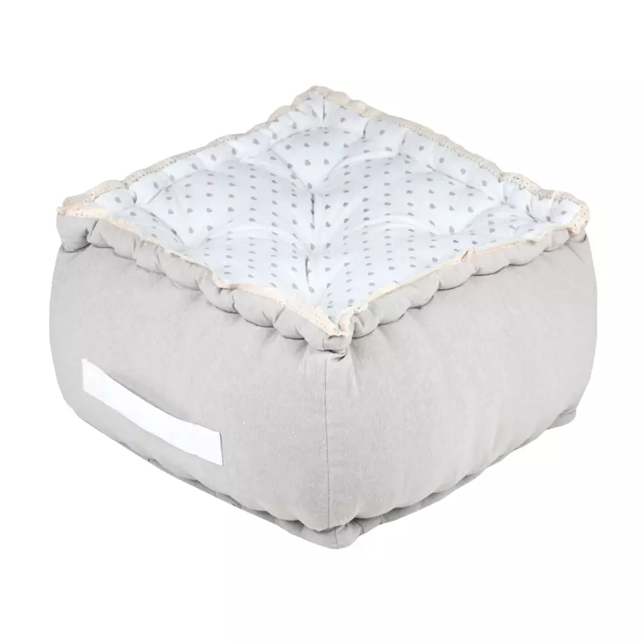 Coussin de sol grande hauteur (H30 cm) Berenice Beige 4