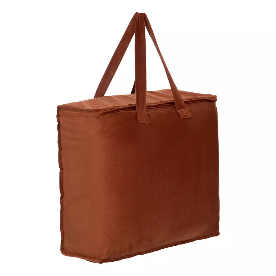 Couvre-lit velours (240 x 260 cm) Jil Terracotta