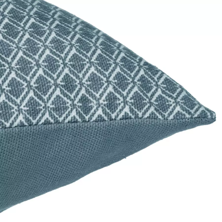 Coussin carré (38 cm) Otto Bleu canard 5