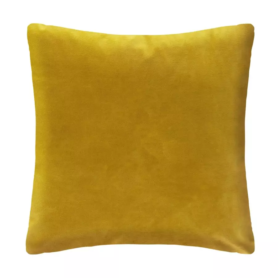 Coussin carré velours (40 cm) Or Tropic Jaune ocre 5
