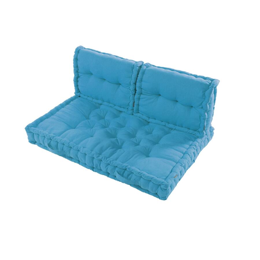 Palletkussen set (L120 cm) Pixel Turquoise blauw 5