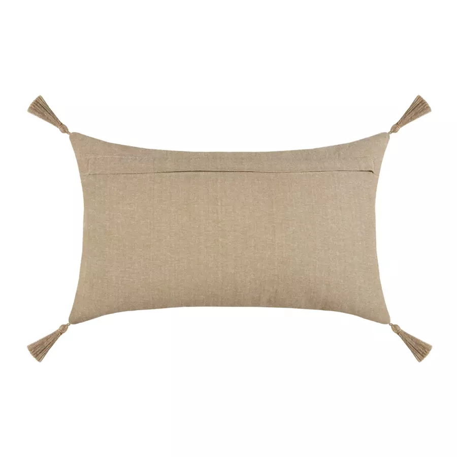Coussin rectangulaire coton (50 cm) Maison Marron ficelle 5
