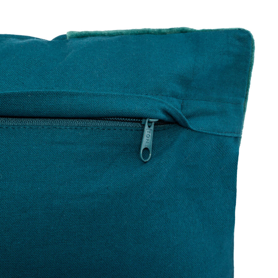 Quadratisches Kissen (40 cm) Patch Blau 4