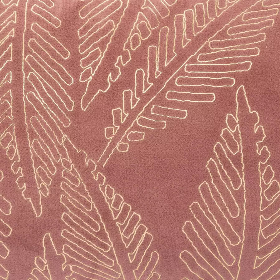 Cojín rectangular terciopelo Oro Tropic Rosa 4