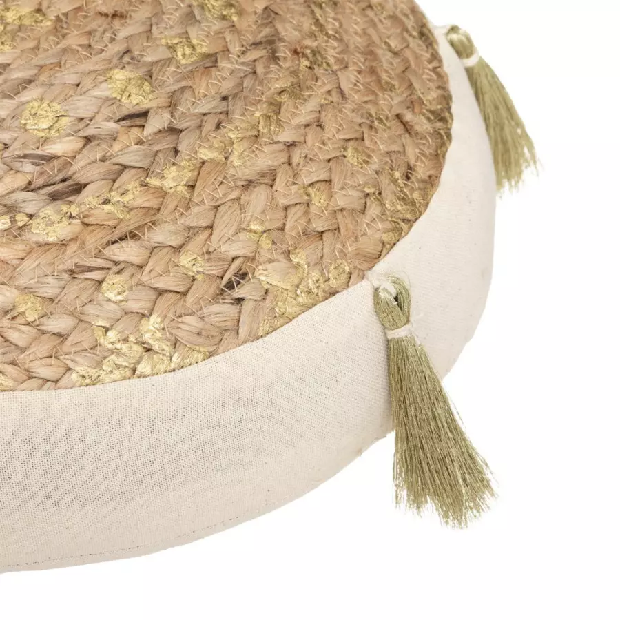 Coussin de sol jute (38 cm) Shine Beige naturel 4
