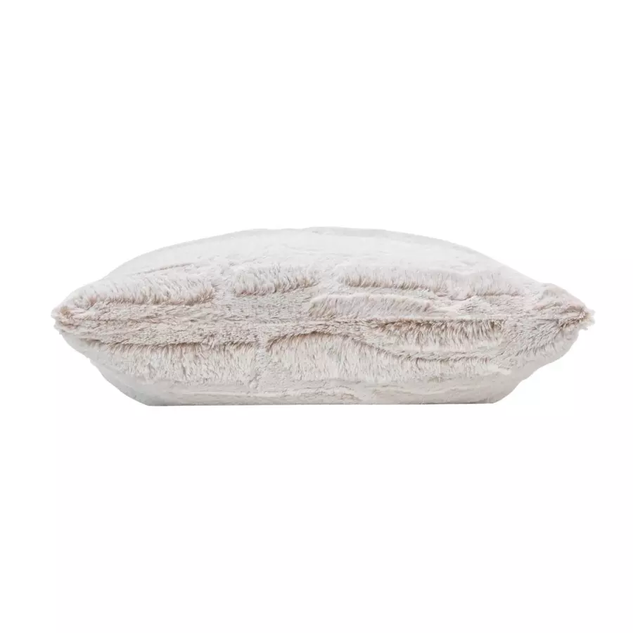 Funda para cojín cuadrado piel sintética (40 cm) Lynx Beige