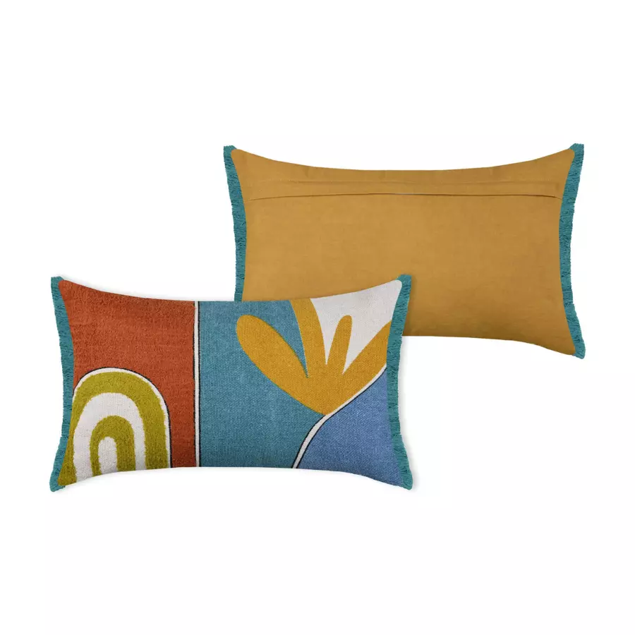 Cojín rectangular en algodón (50 cm) Varisco Azul 4