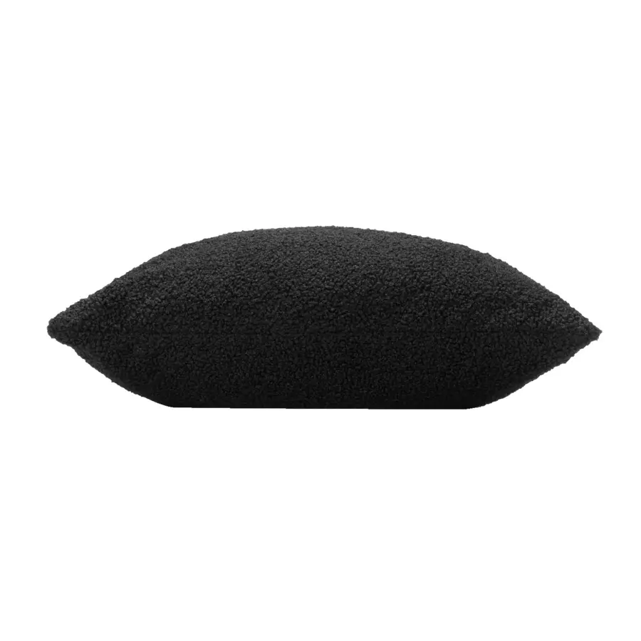 Coussin carré bouclette (45 cm) Wooly Noir