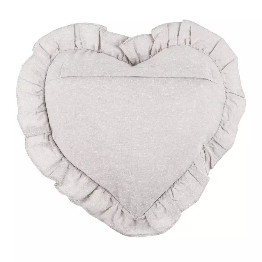 Coussin Cœur Berenice Taupe clair 5