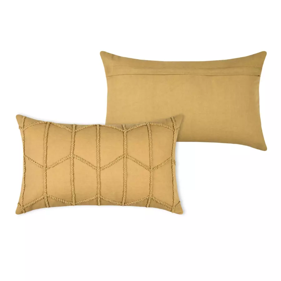 Coussin rectangulaire (50 cm) Houston Jaune moutarde 4