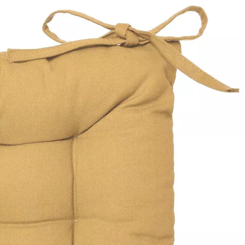 Coussin de chaise carré Datara Jaune ocre 4