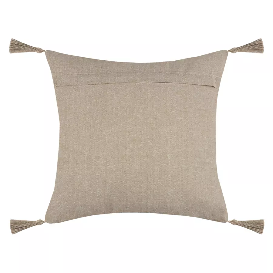 Coussin carré coton (40 cm) Maison Ecru 5