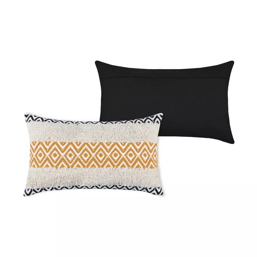Coussin rectangulaire coton (50 cm) Beloha Jaune moutarde 4