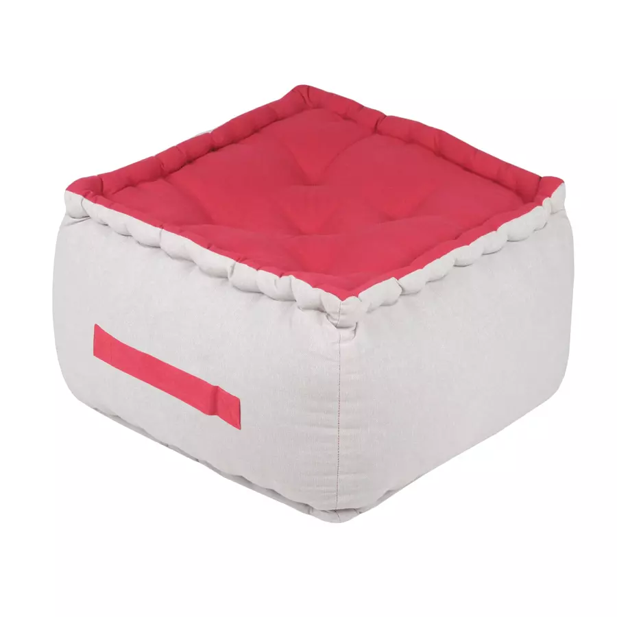 Cojín de suelo grueso(alto 30 cm) Pauline Rojo 4