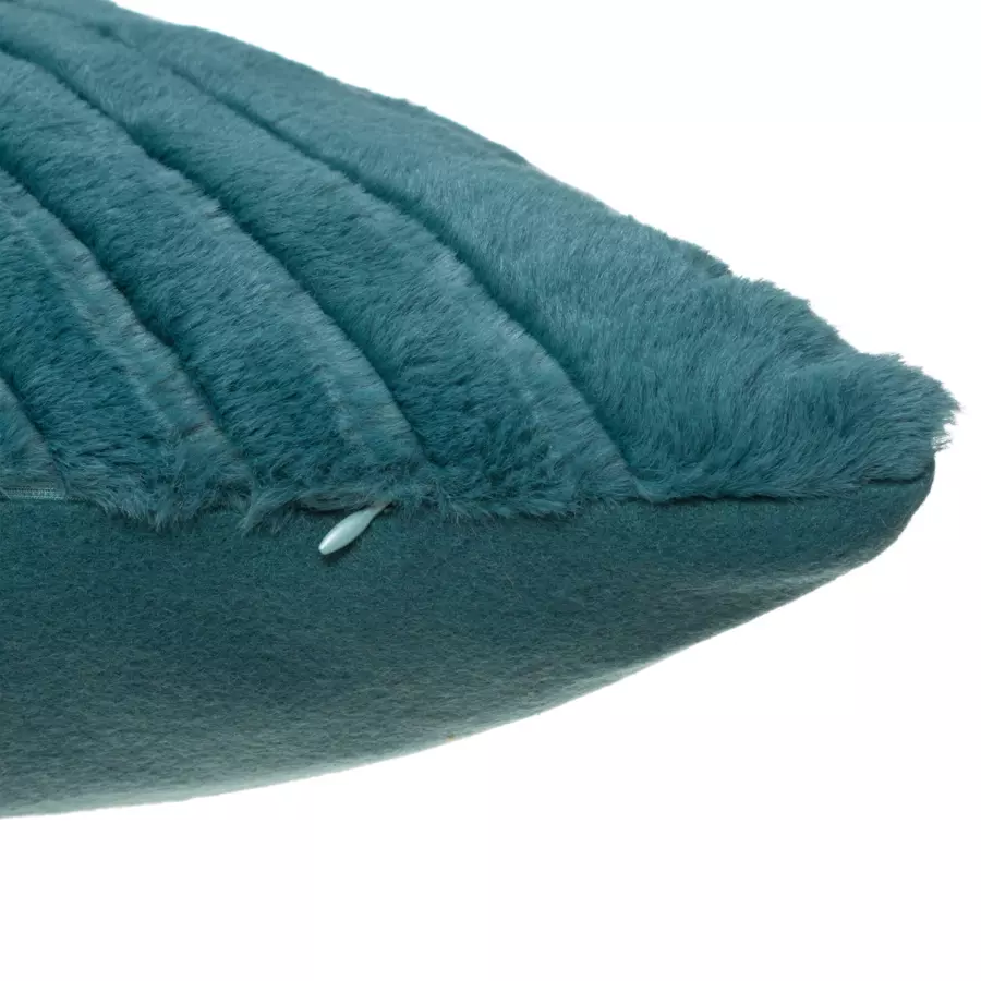 Coussin carré (45 cm) 3D Geo Bleu canard 4