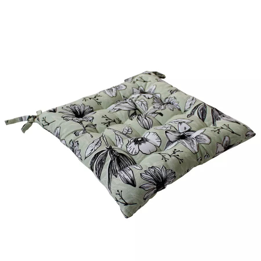 Cojín de silla cuadrado Lily Verde salvia 5