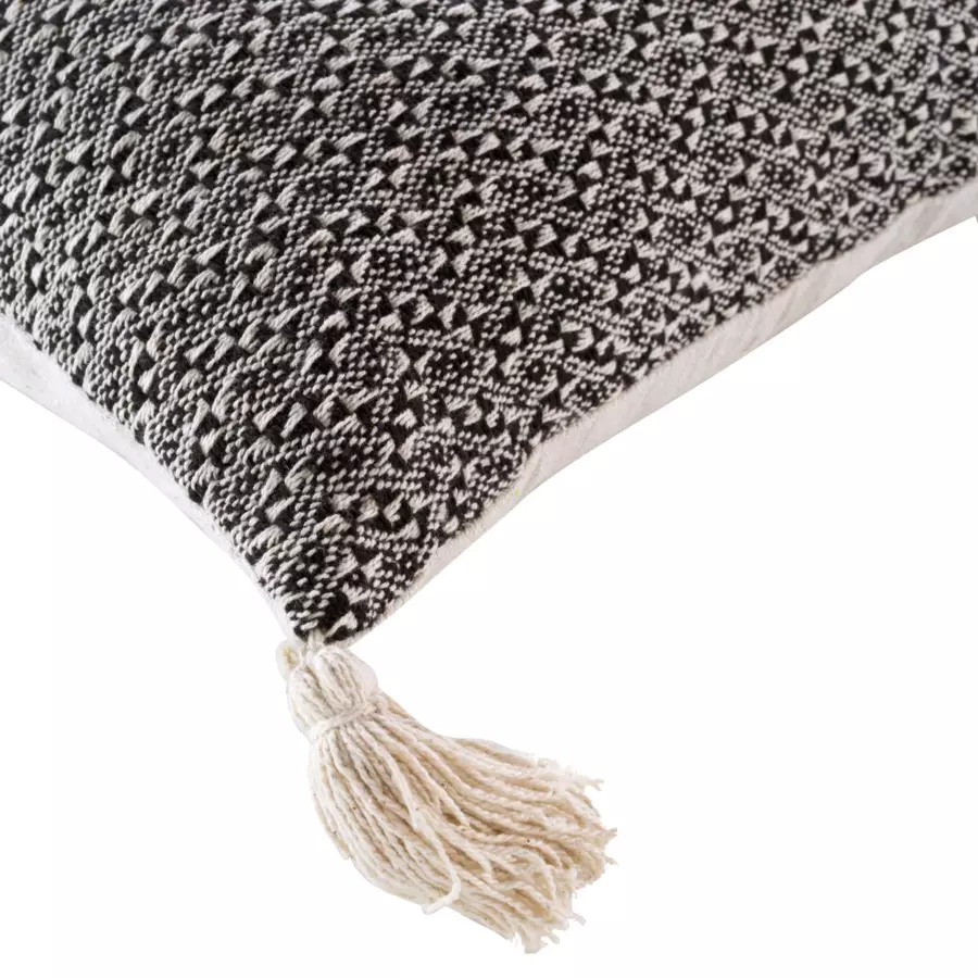 Coussin carré coton (40 cm) Junon Noir
