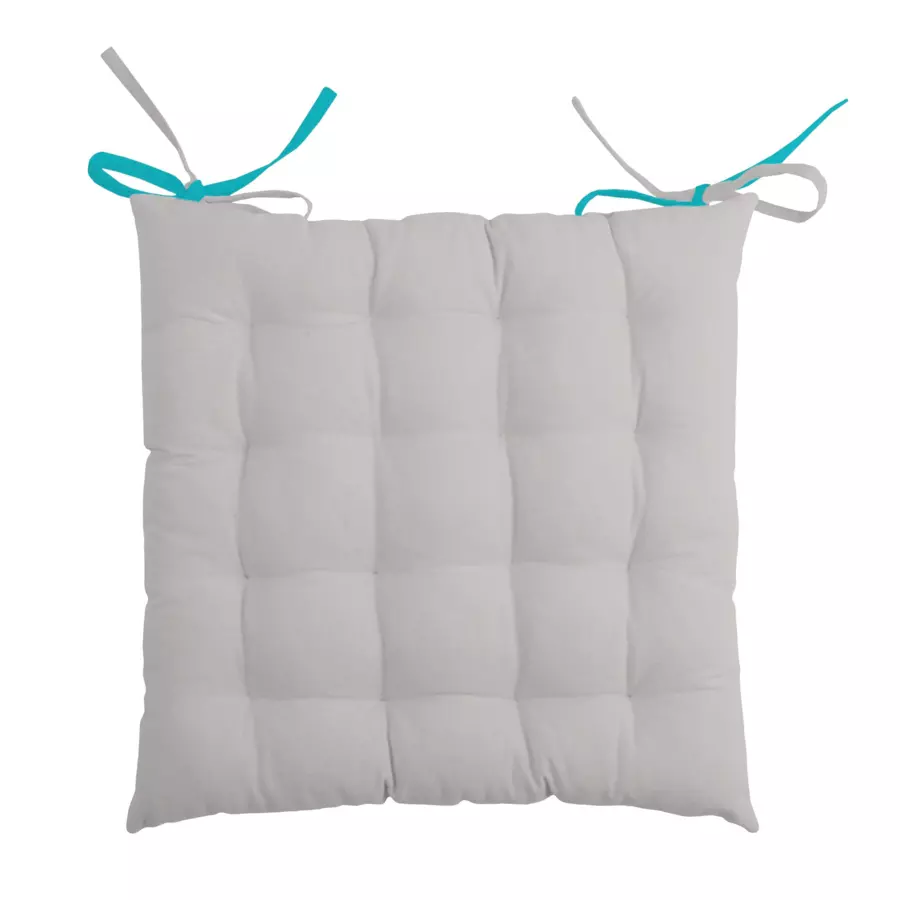 Stoelkussen vierkant Duo Celadon blauw