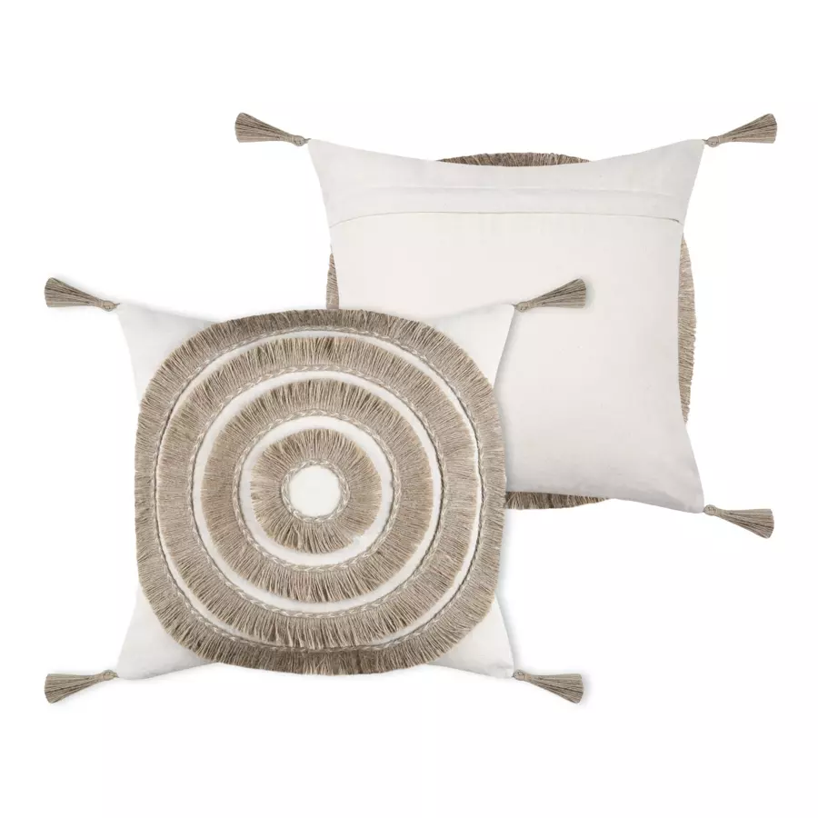 Coussin carré jute (40 cm) Baléares Beige 4