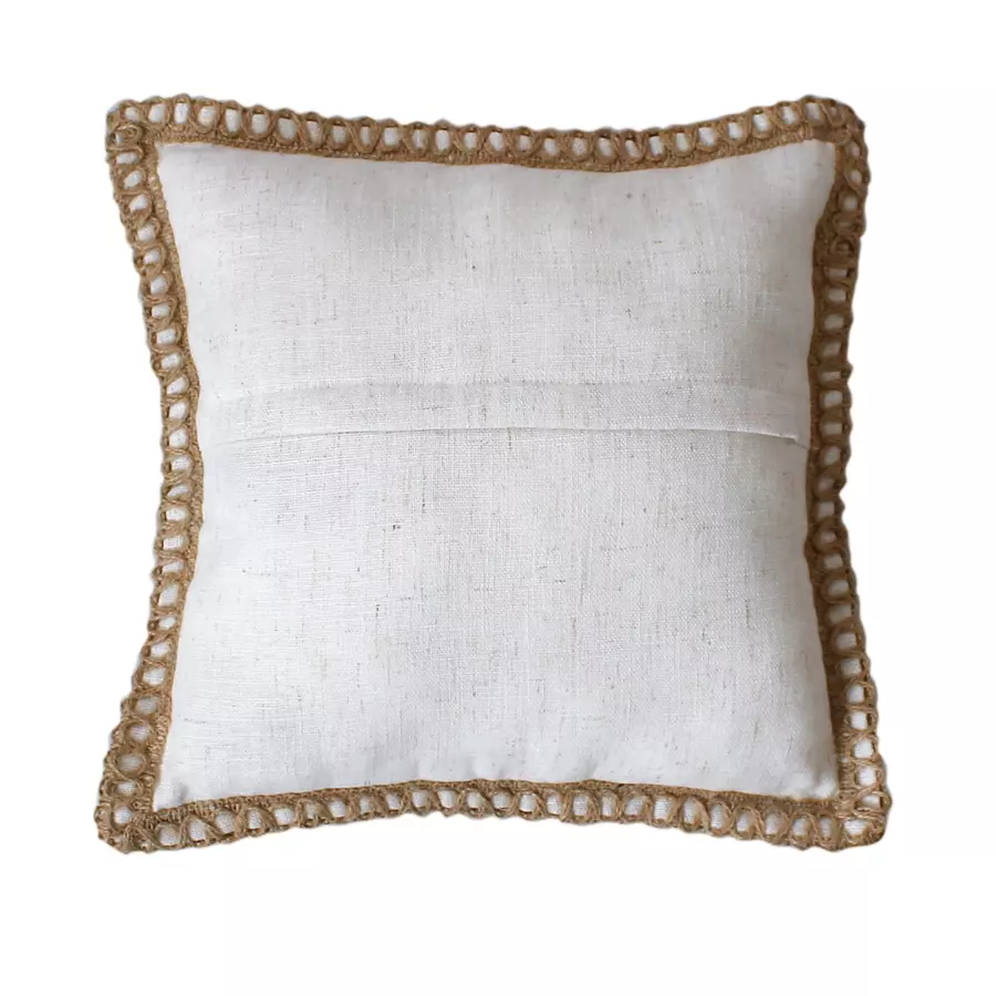 Coussin carré coton (42 cm) Eva Blanc 5