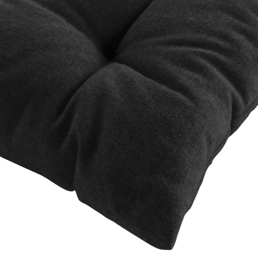 Coussin de chaise coton recyclé Mistral Noir 4