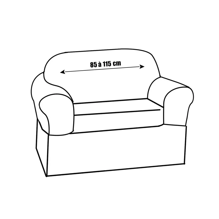Housse de fauteuil extensible Prisca Gris acier 5
