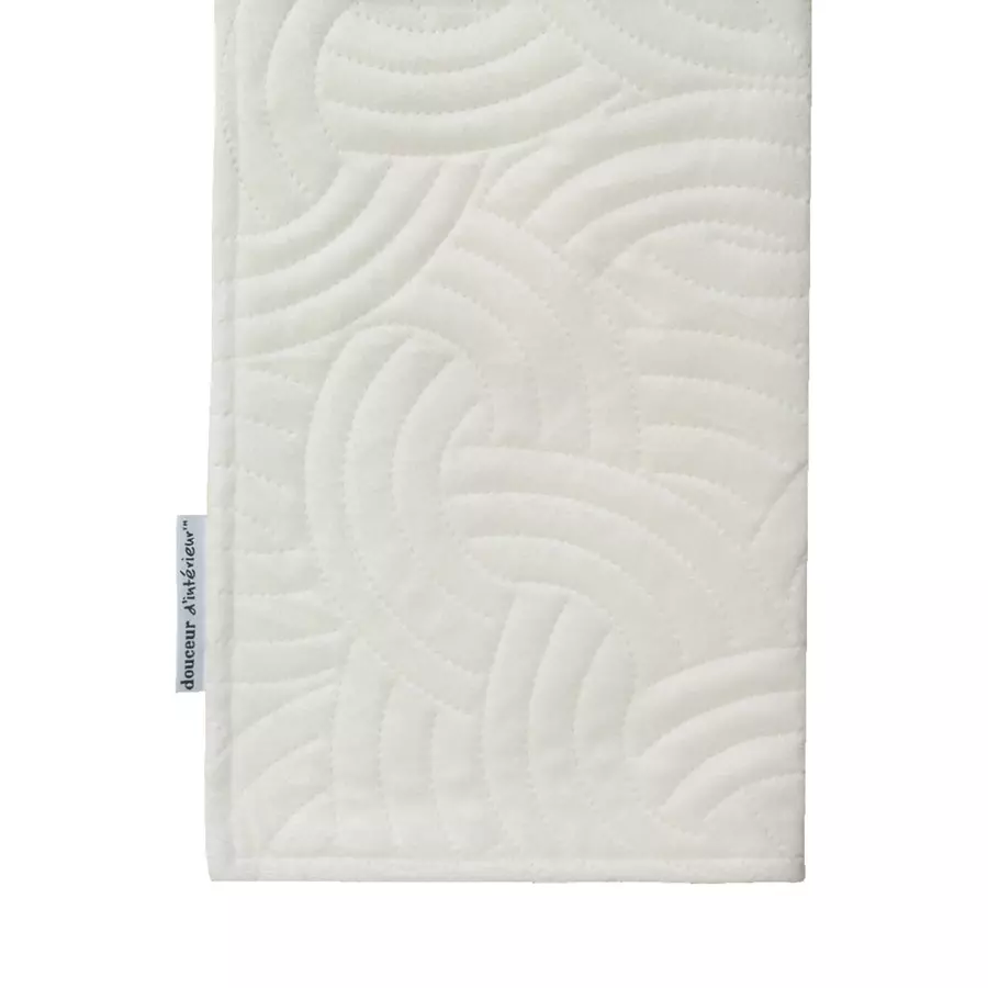 Housse de coussin carrée velours (40 cm) Solange Ecru
