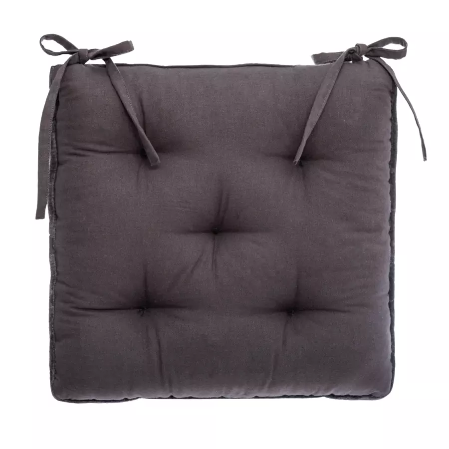 Coussin de chaise Romy Gris foncé 4