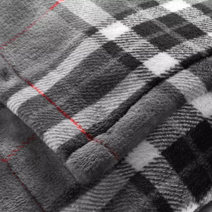 Manta polar con bolsa (150 cm) Scottish Gris