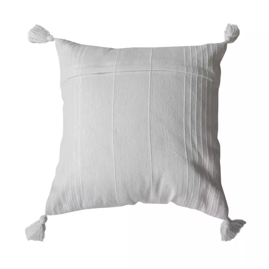 Sierkussen vierkant gerecycled katoen (40 cm) Bombay Wit 5