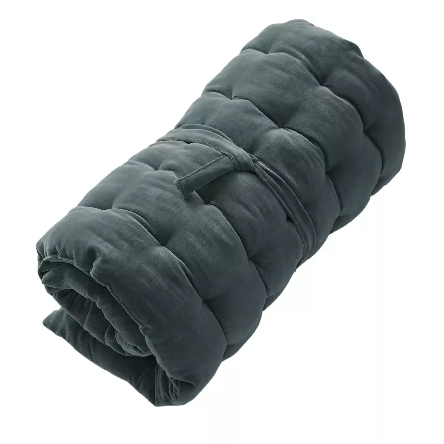 Matelas de sol velours de coton (60 x 120 cm) César Gris ardoise 5