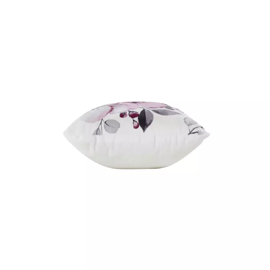 Cojín rectangular Velvet flower Blanco 4