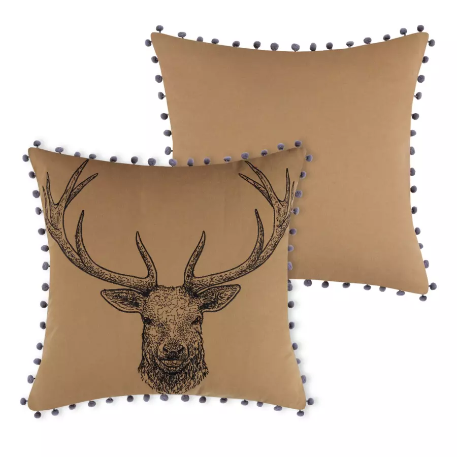 Coussin carré (40 cm) Goldy Marron 4