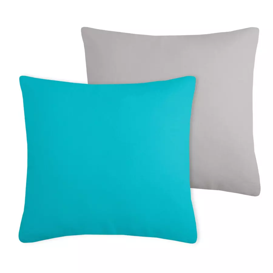 Coussin carré (50 cm) Duo Bleu céladon