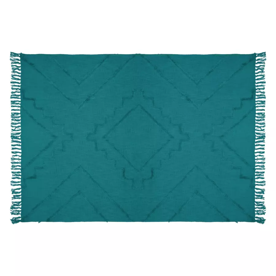 Jeté de canapé (180 cm) Inca Bleu canard 5