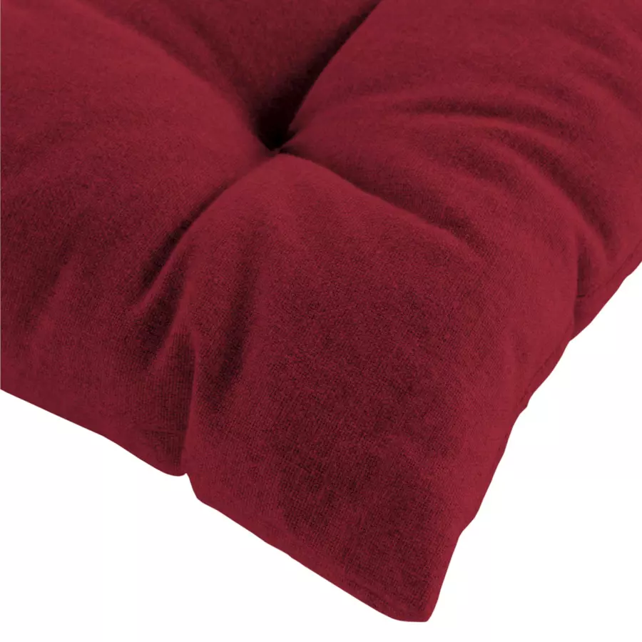 Coussin de chaise coton recyclé Mistral Bordeaux 5