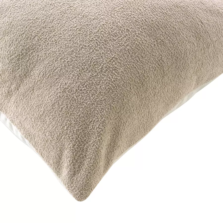 Cojín cuadrado rizo (45 cm) Tessa Beige