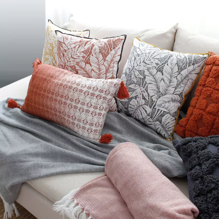 Coussin carré coton (40 cm) Bundi Terracotta 4