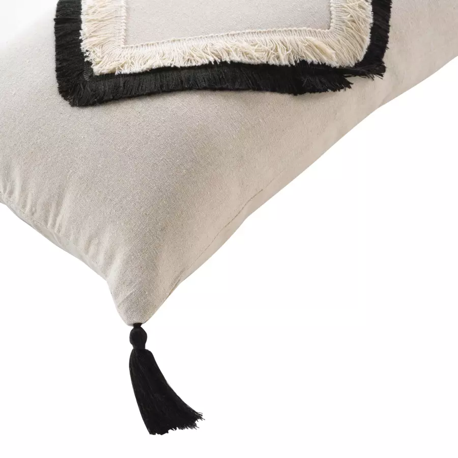 Coussin rectangulaire (50 cm) Malory Noir 
