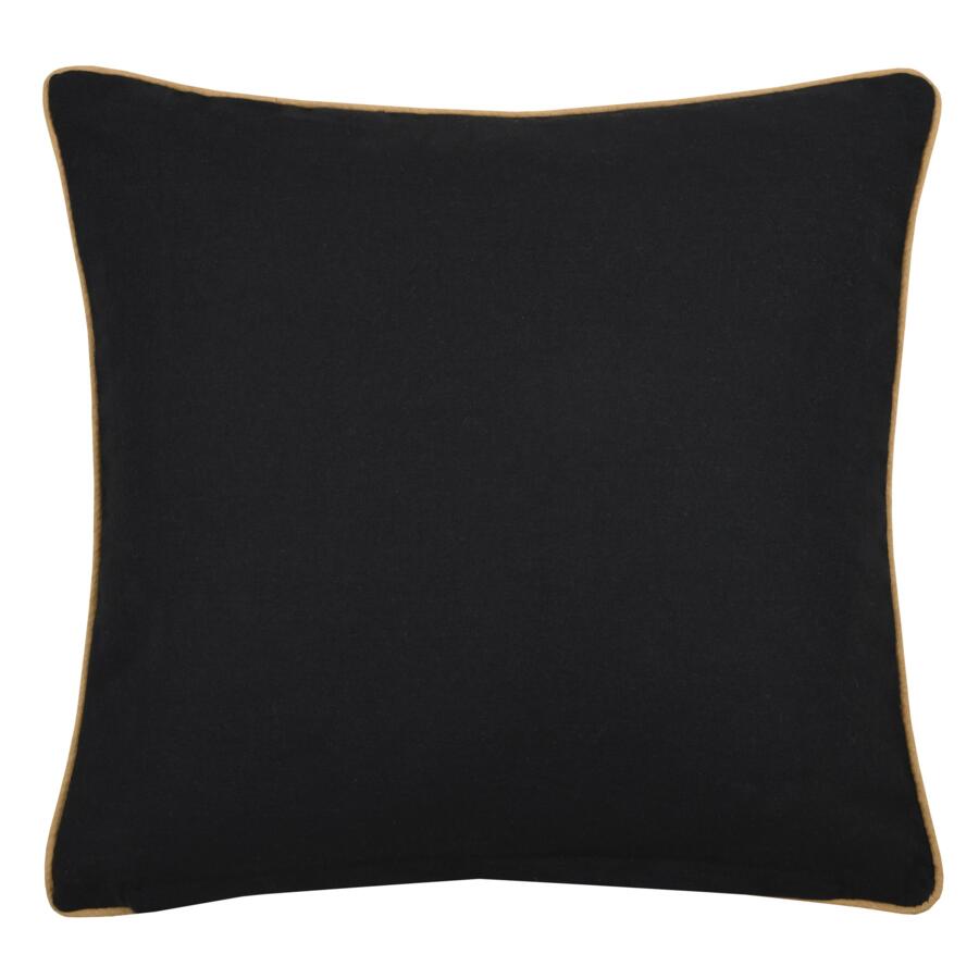 Coussin carré coton (40 cm) Chester Noir